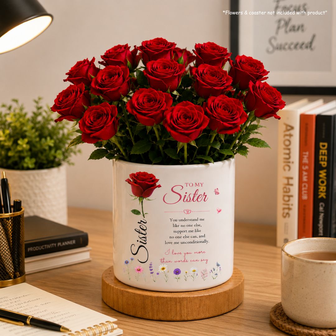 Forever Sister Flower Vase™ | Best Rakhi Gift