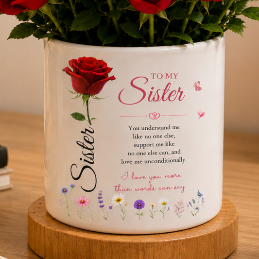 Forever Sister Flower Vase™ | Best Rakhi Gift