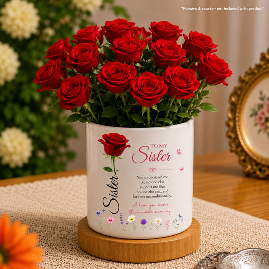 Forever Sister Flower Vase™ | Best Rakhi Gift