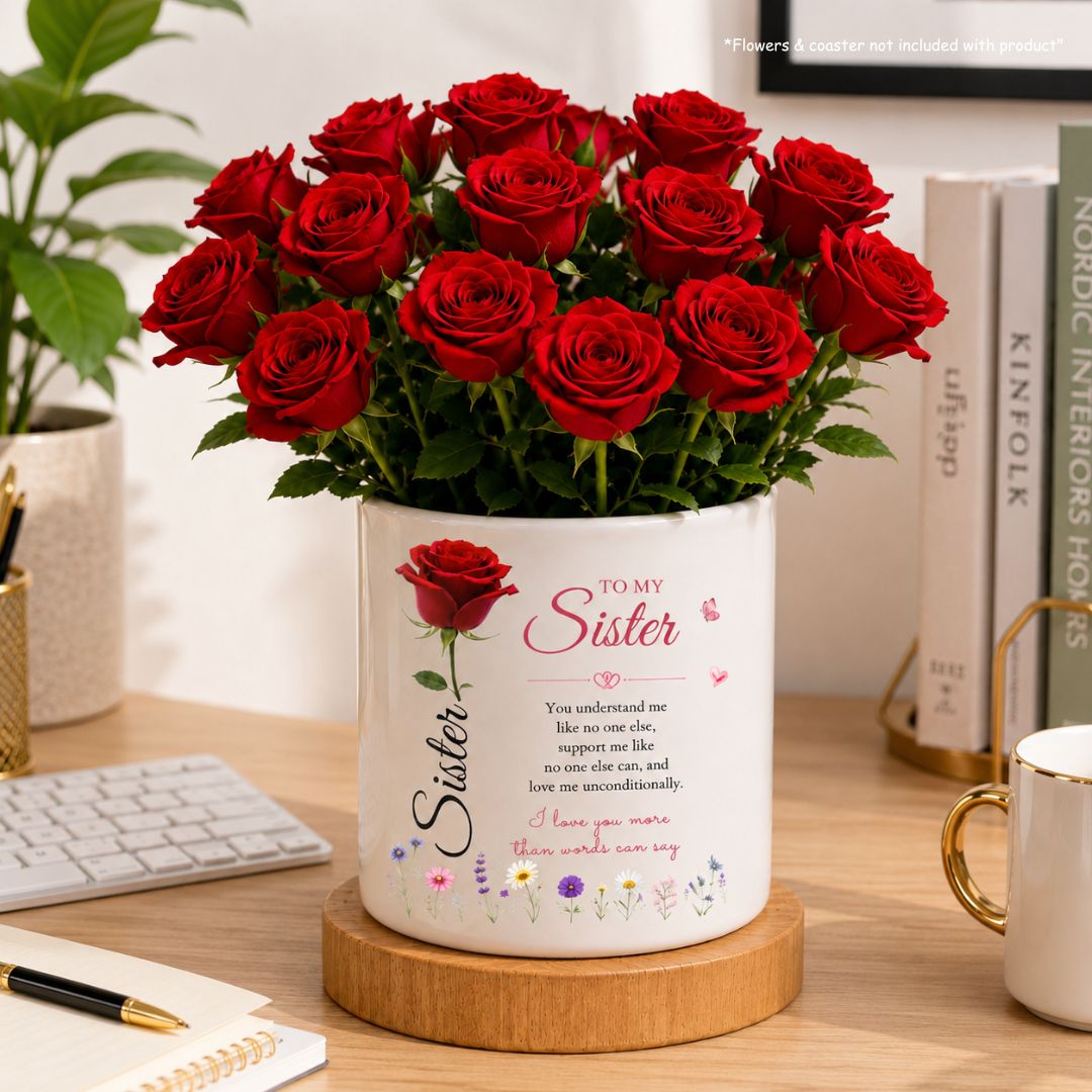 Forever Sister Flower Vase™ | Best Rakhi Gift