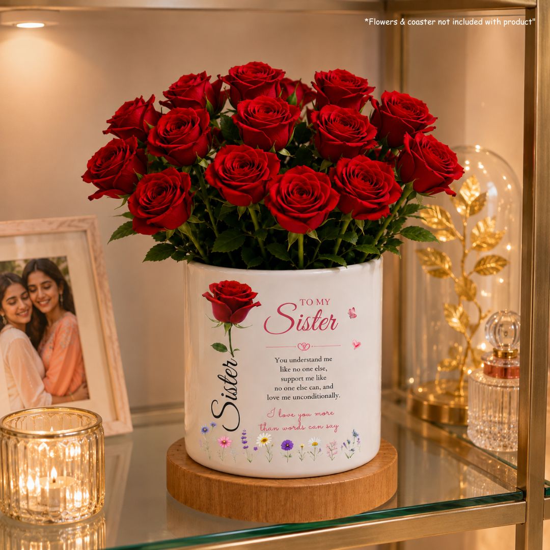 Forever Sister Flower Vase™ | Best Rakhi Gift