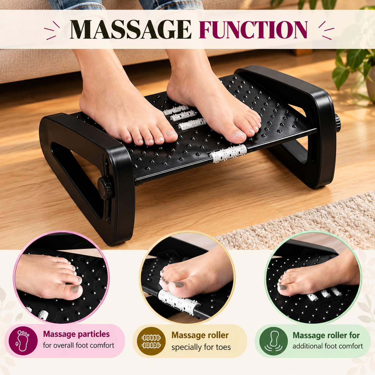 SoleRest™ Adjustable Foot Rest