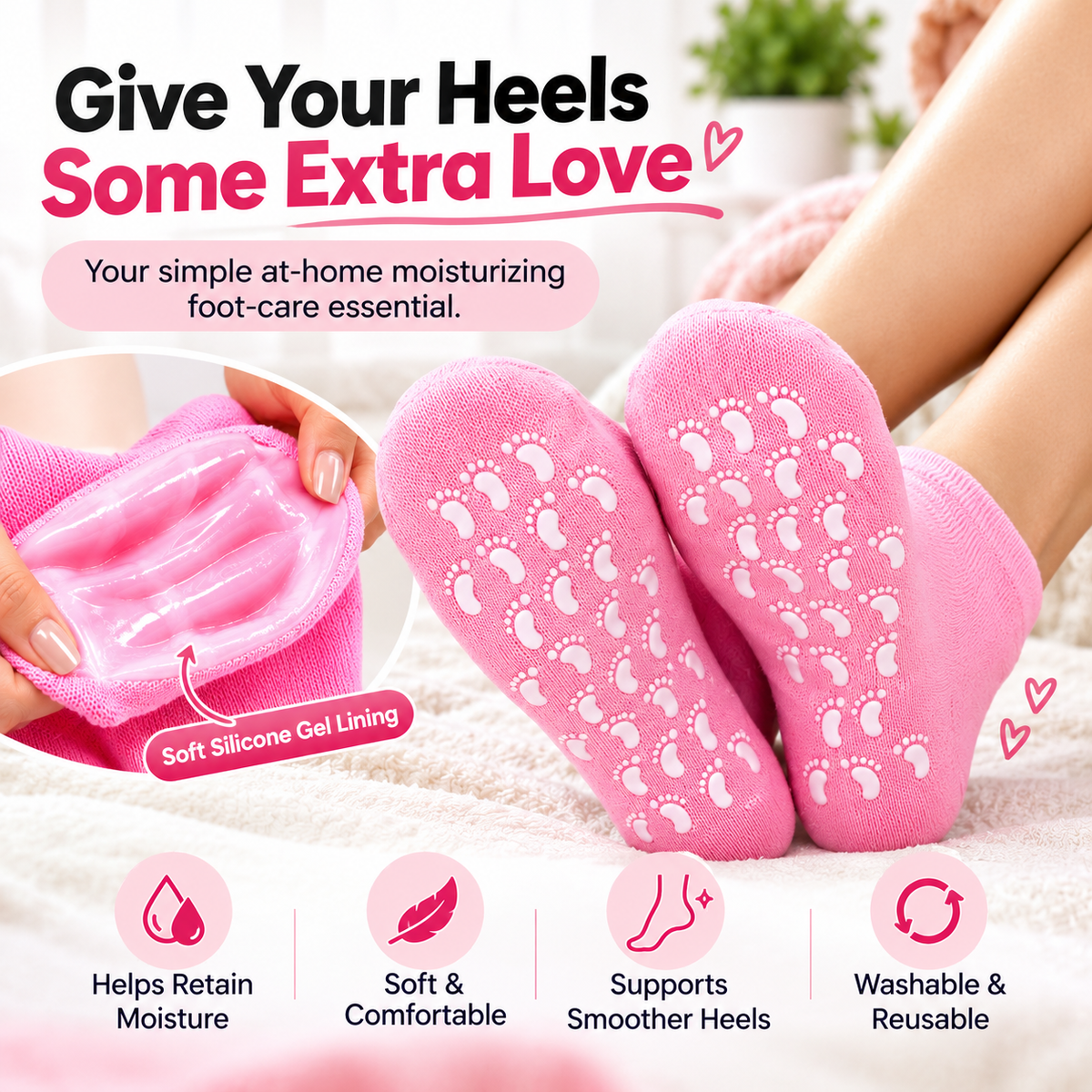 HeelBloom™ Silicon Gel Socks