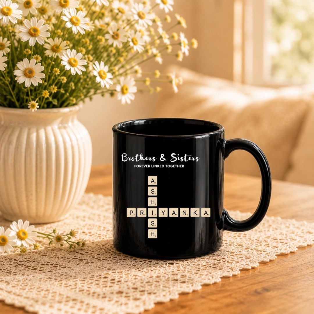 SiblingSync™ Crossword Coffee Mug